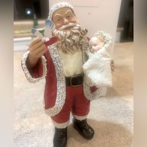 Possible Dreams Clothtique Santa with baby